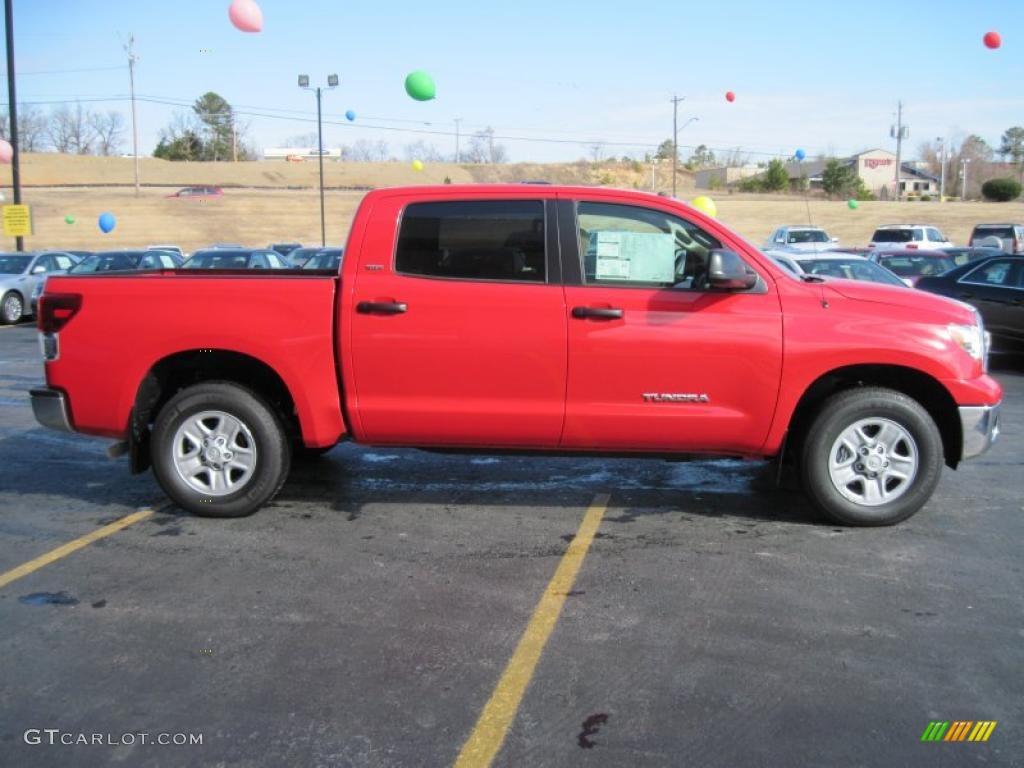 2010 Tundra CrewMax - Radiant Red / Sand Beige photo #3