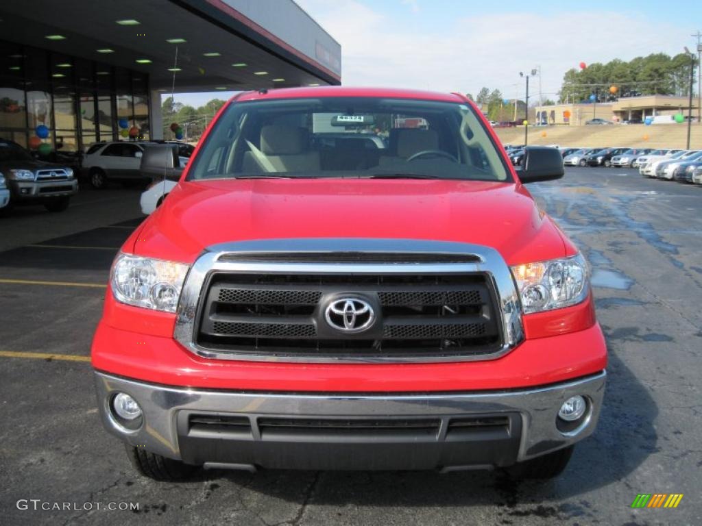 2010 Tundra CrewMax - Radiant Red / Sand Beige photo #5