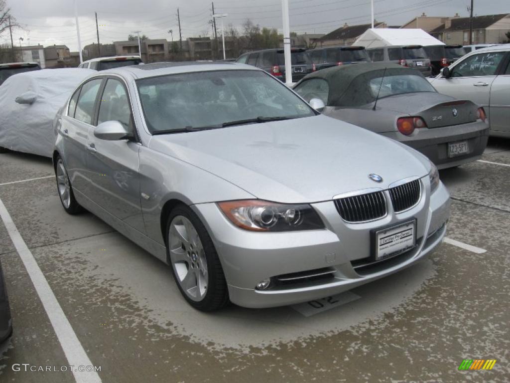 2008 3 Series 335i Sedan - Titanium Silver Metallic / Gray photo #8