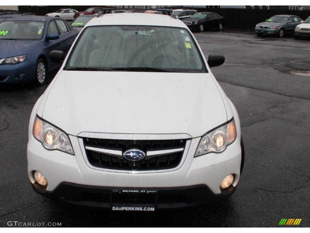 2008 Outback 2.5i Wagon - Satin White Pearl / Warm Ivory photo #2