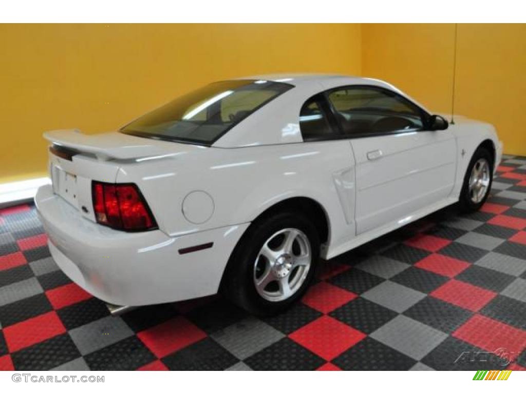 2002 Mustang V6 Coupe - Oxford White / Medium Parchment photo #6