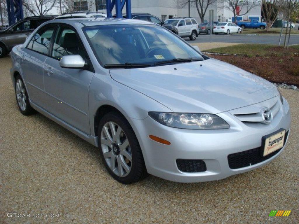 2007 MAZDA6 s Touring Sedan - Glacier Silver Metallic / Gray photo #6