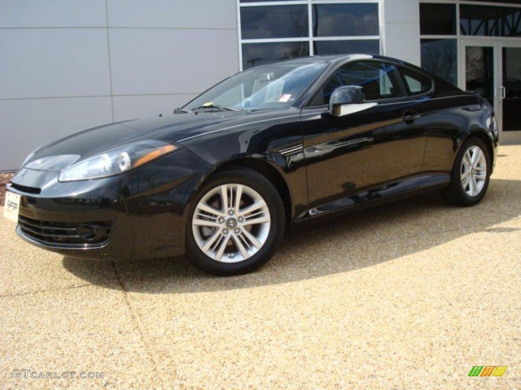 2008 Tiburon GS - Black Pearl / GS Black Cloth photo #2