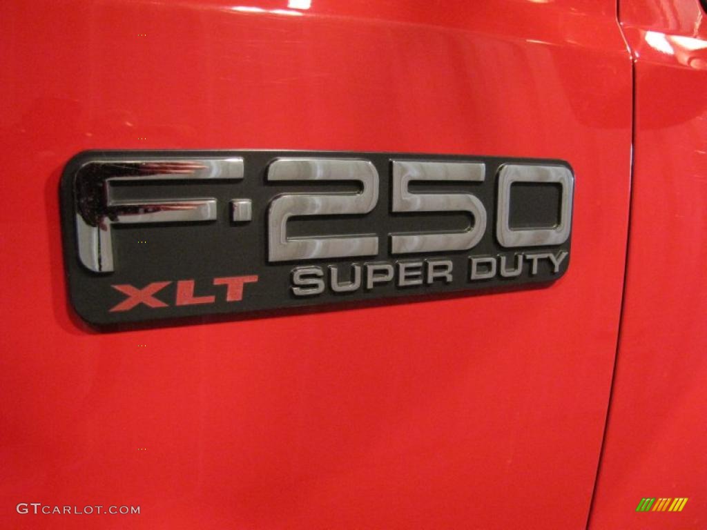 2003 F250 Super Duty XLT SuperCab - Red Clearcoat / Medium Flint Grey photo #7