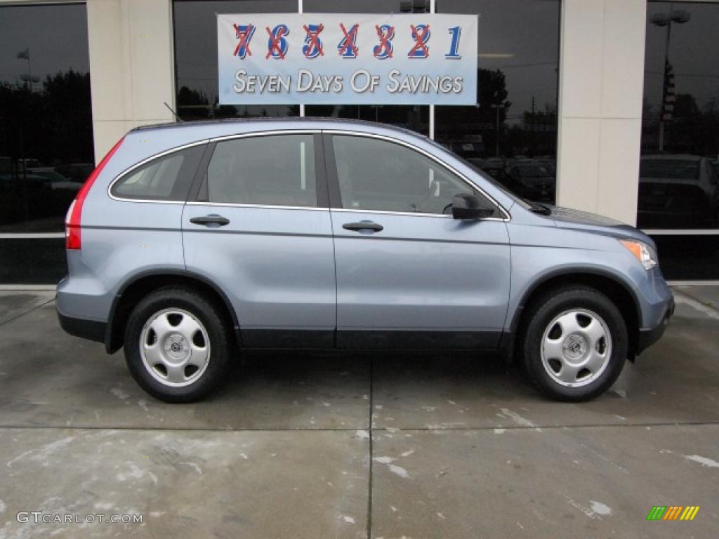 2007 CR-V LX 4WD - Glacier Blue Metallic / Gray photo #2