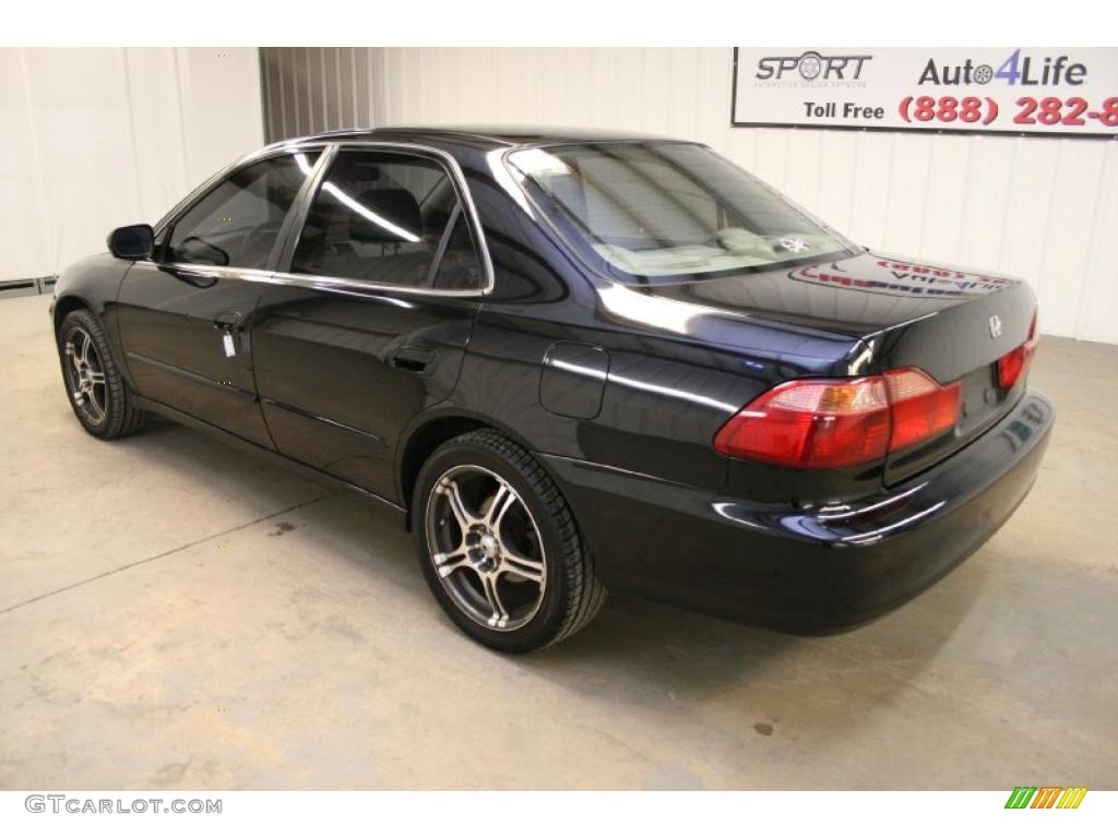 1999 Accord EX Sedan - Flamenco Black Pearl / Gray photo #7