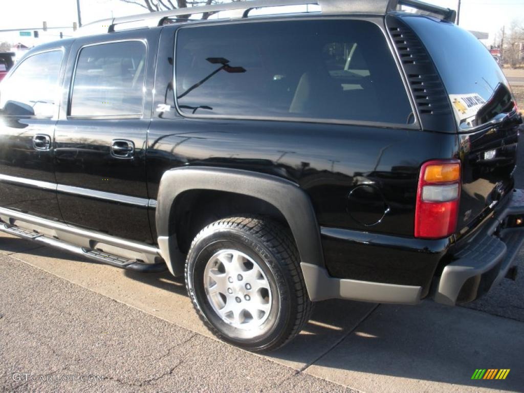 2003 Suburban 1500 Z71 4x4 - Black / Tan/Neutral photo #4
