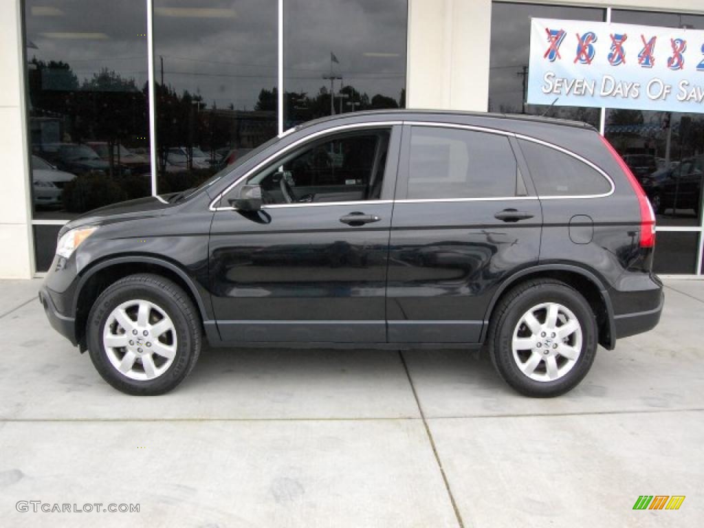 2008 CR-V EX 4WD - Nighthawk Black Pearl / Black photo #6