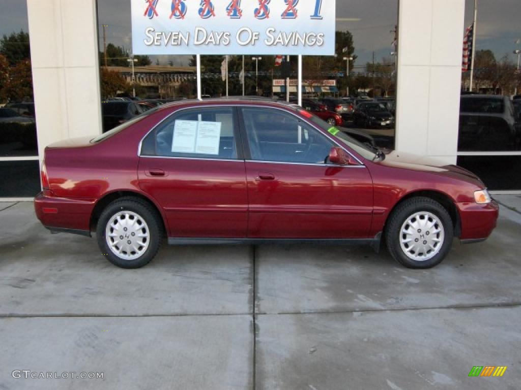 1996 Accord EX Sedan - Bordeaux Red Pearl / Gray photo #2