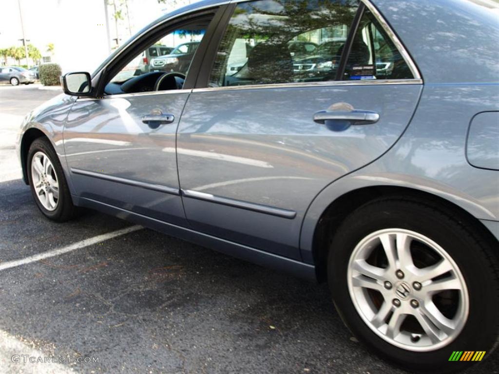 2007 Accord EX Sedan - Cool Blue Metallic / Gray photo #6