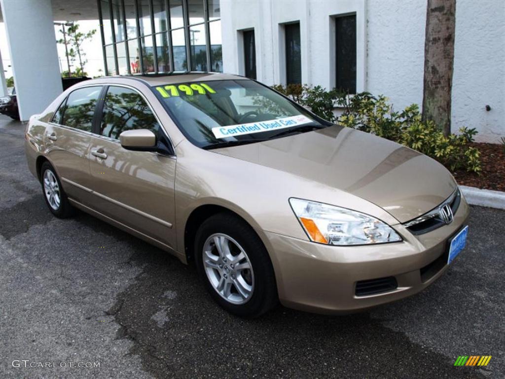 2007 Accord EX-L Sedan - Desert Mist Metallic / Ivory photo #1