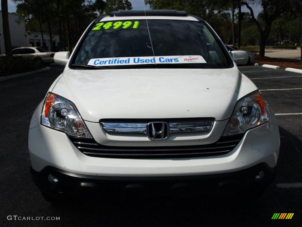 2008 CR-V EX-L - Taffeta White / Gray photo #7