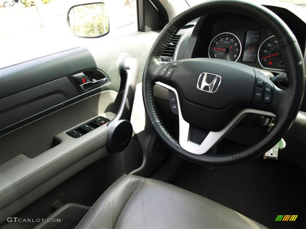 2008 CR-V EX-L - Taffeta White / Gray photo #10