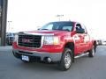 2007 Fire Red GMC Sierra 2500HD SLE Extended Cab 4x4  photo #2