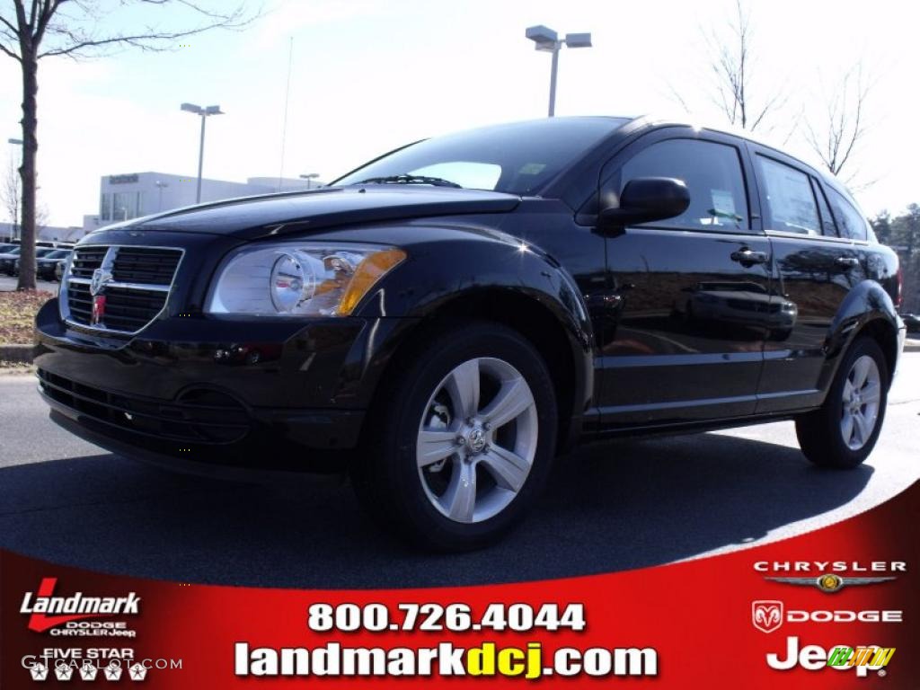 2010 Caliber SXT - Brilliant Black Crystal Pearl / Dark Slate Gray photo #1