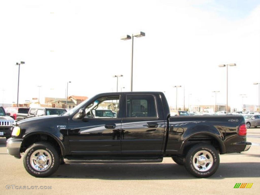 2001 F150 XLT SuperCrew 4x4 - Black / Medium Graphite photo #1