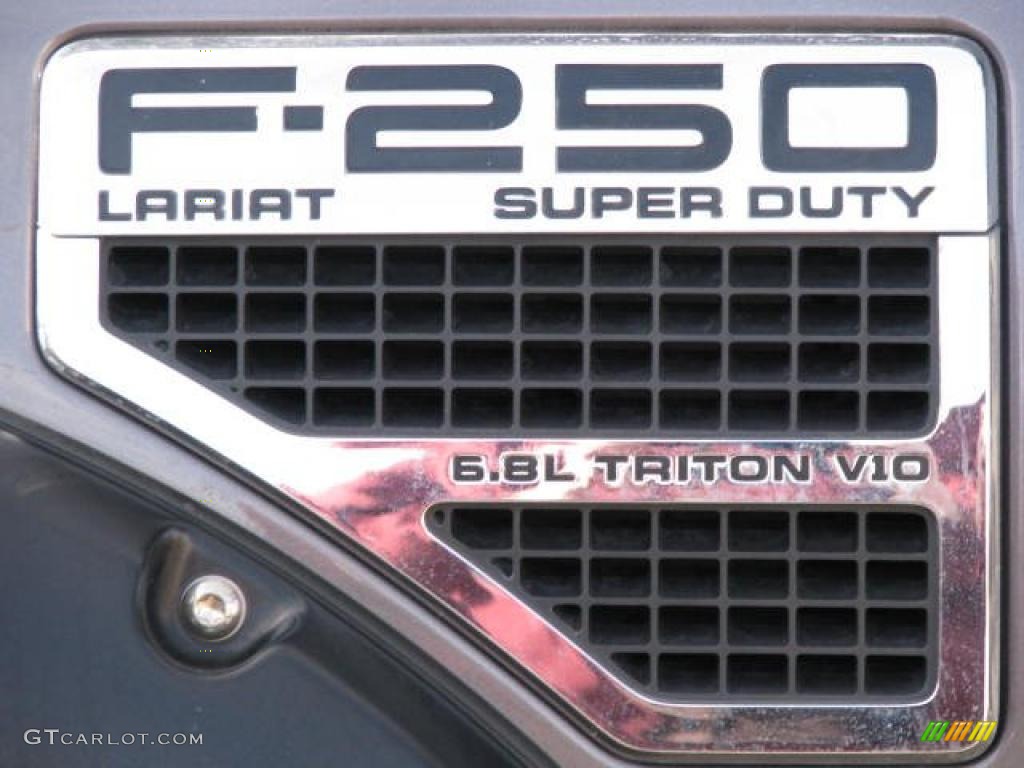 2008 F250 Super Duty Lariat Crew Cab 4x4 - Dark Shadow Grey Metallic / Medium Stone photo #18