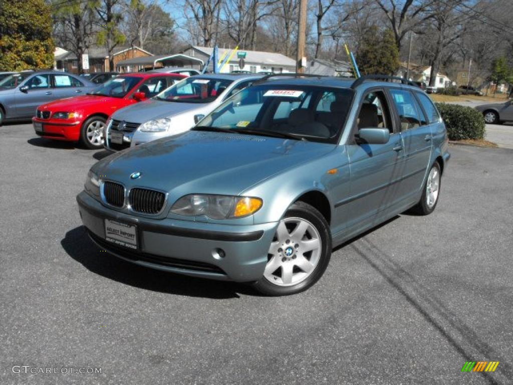 2003 3 Series 325i Wagon - Grey Green Metallic / Beige photo #2