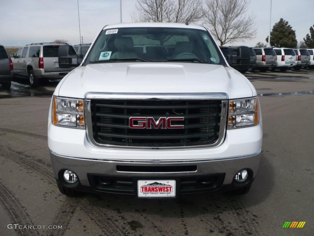 2010 Sierra 2500HD SLT Crew Cab 4x4 - Summit White / Light Titanium photo #2