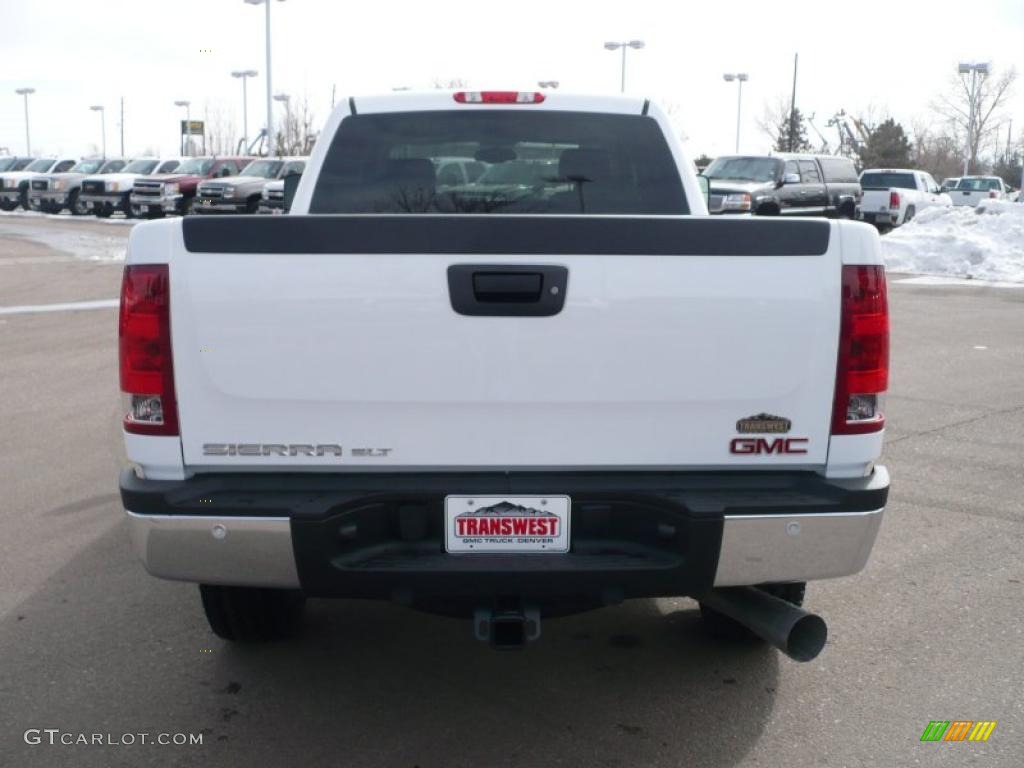 2010 Sierra 2500HD SLT Crew Cab 4x4 - Summit White / Light Titanium photo #4