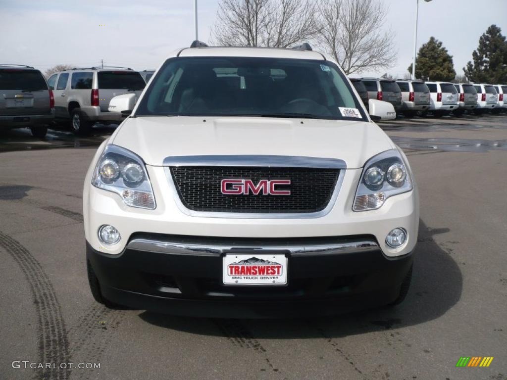 2010 Acadia SLT AWD - White Diamond Tricoat / Ebony photo #2