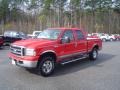 2005 Red Clearcoat Ford F250 Super Duty Lariat FX4 Crew Cab 4x4  photo #1