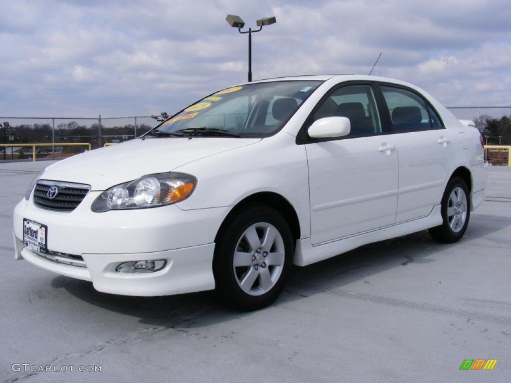 2007 Corolla S - Super White / Dark Charcoal photo #1