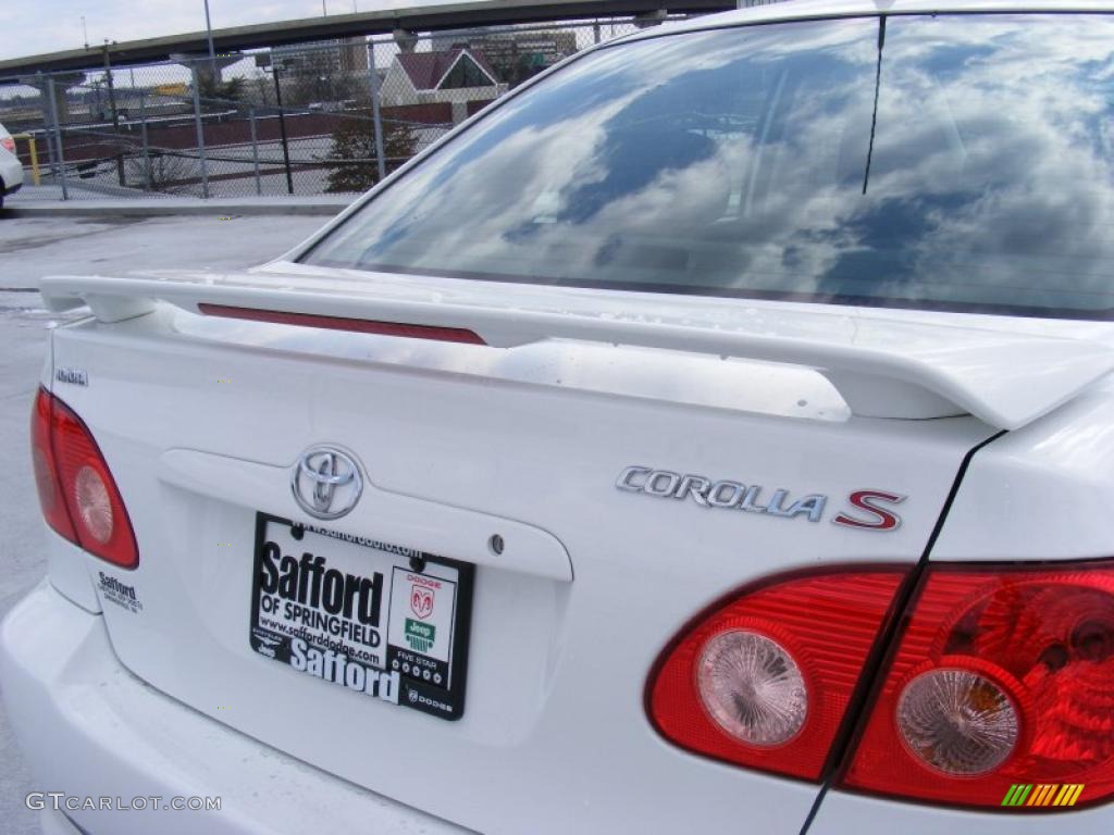 2007 Corolla S - Super White / Dark Charcoal photo #30