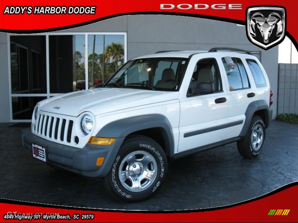 Stone White Jeep Liberty