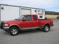2003 Bright Red Ford F150 Lariat SuperCab 4x4  photo #2