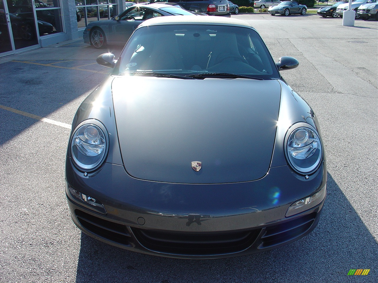 2008 911 Carrera 4S Cabriolet - Slate Grey Metallic / Black/Stone Grey photo #2