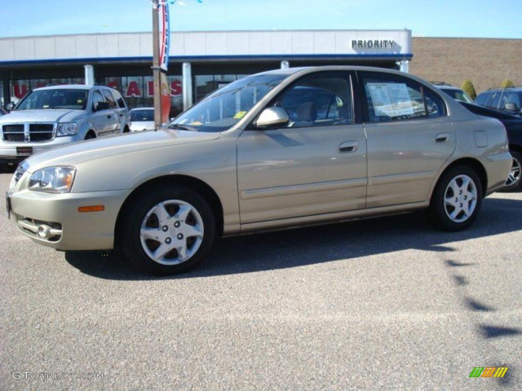 2006 Elantra GLS Sedan - Champagne Beige / Beige photo #2