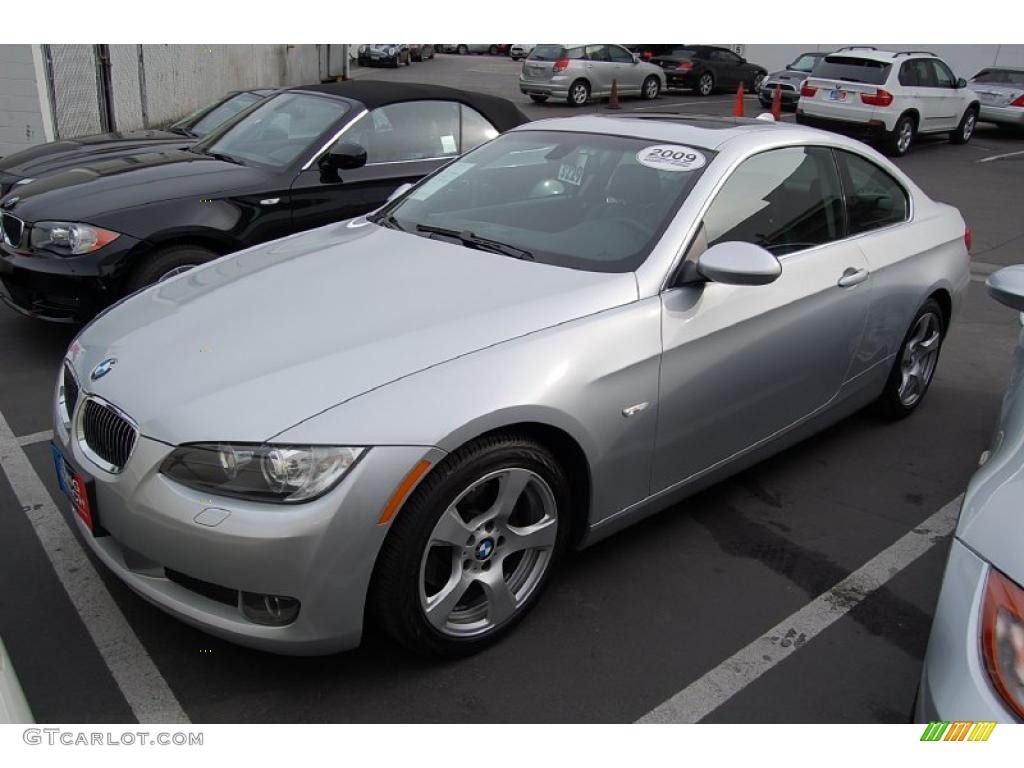 2009 3 Series 328i Coupe - Titanium Silver Metallic / Black photo #3