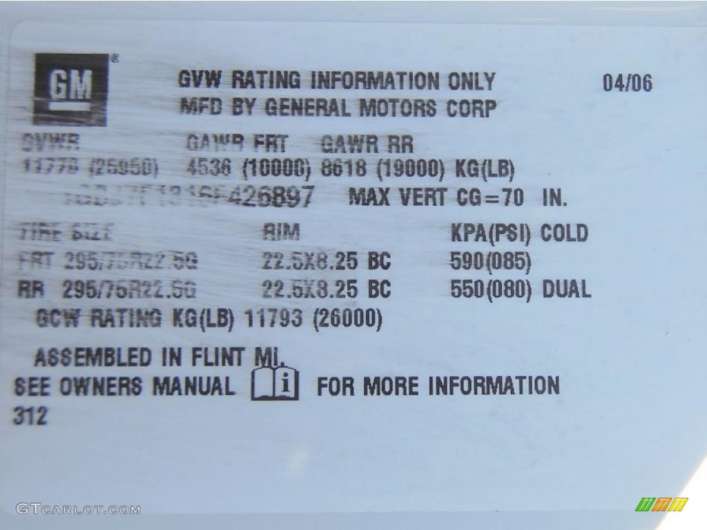 2006 T Series Truck T7500 - Summit White / Pewter Gray photo #32