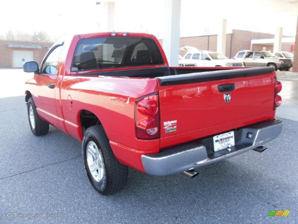 2008 Ram 1500 SLT Regular Cab - Flame Red / Medium Slate Gray photo #2