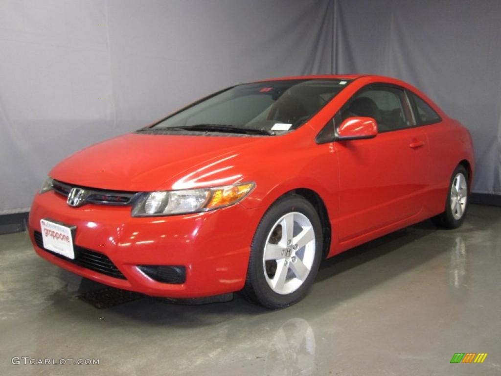 2006 Civic EX Coupe - Rallye Red / Black photo #1