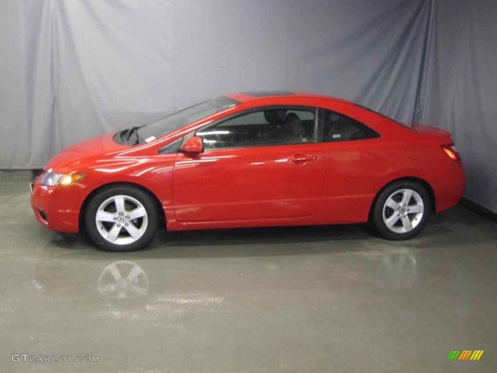 2006 Civic EX Coupe - Rallye Red / Black photo #2