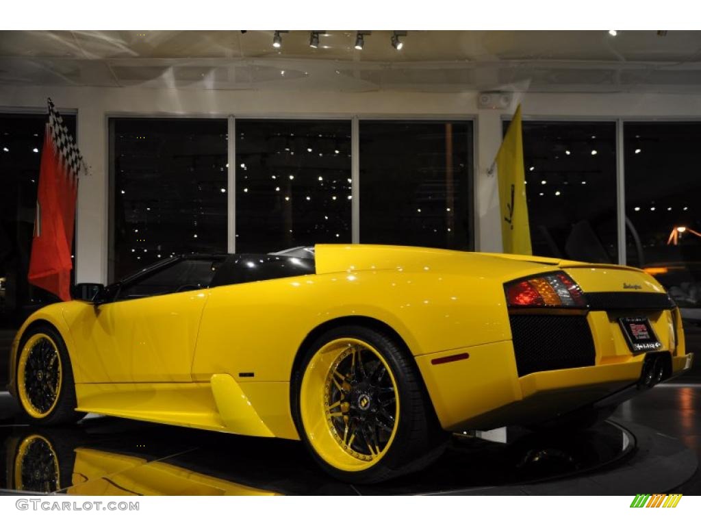 2006 Murcielago Roadster - Giallo Evros (Yellow) / Nero Perseus photo #6