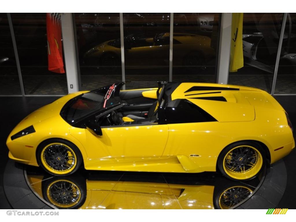 2006 Murcielago Roadster - Giallo Evros (Yellow) / Nero Perseus photo #7