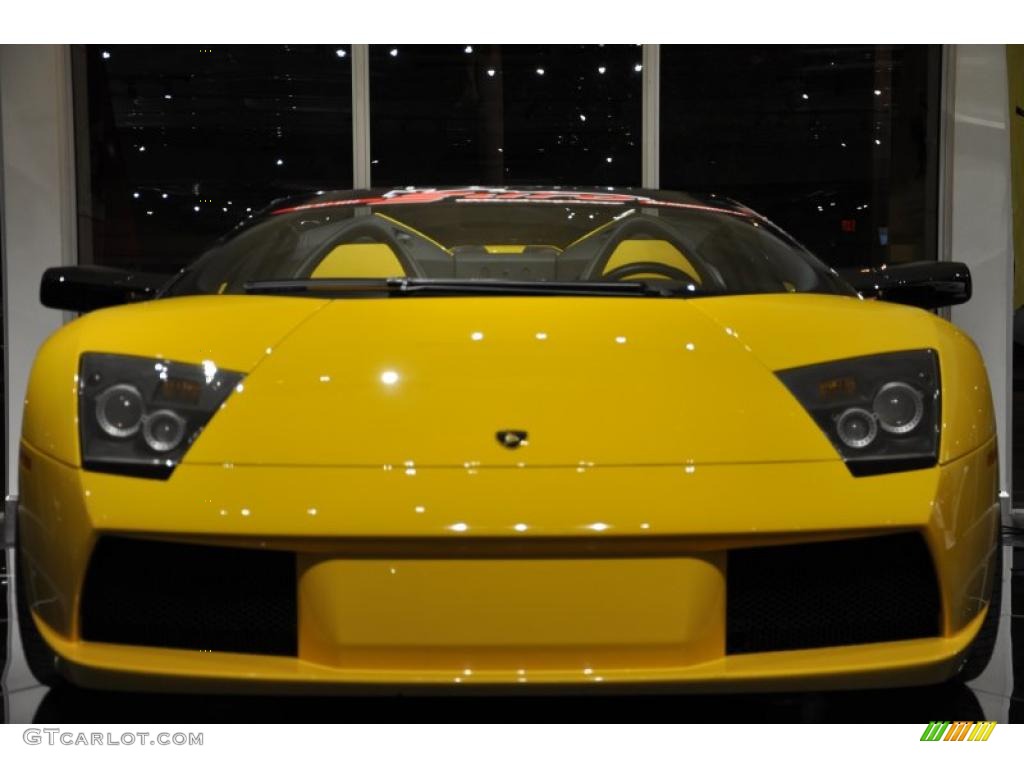 2006 Murcielago Roadster - Giallo Evros (Yellow) / Nero Perseus photo #8