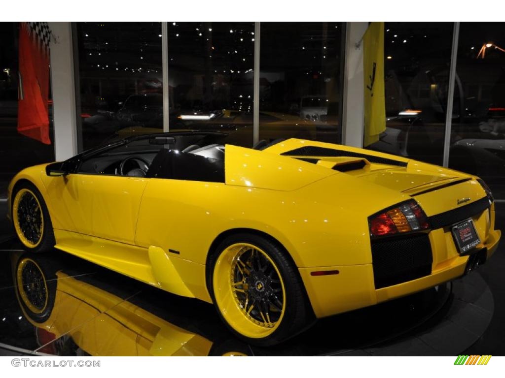 2006 Murcielago Roadster - Giallo Evros (Yellow) / Nero Perseus photo #11