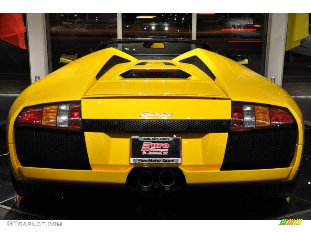 2006 Murcielago Roadster - Giallo Evros (Yellow) / Nero Perseus photo #13