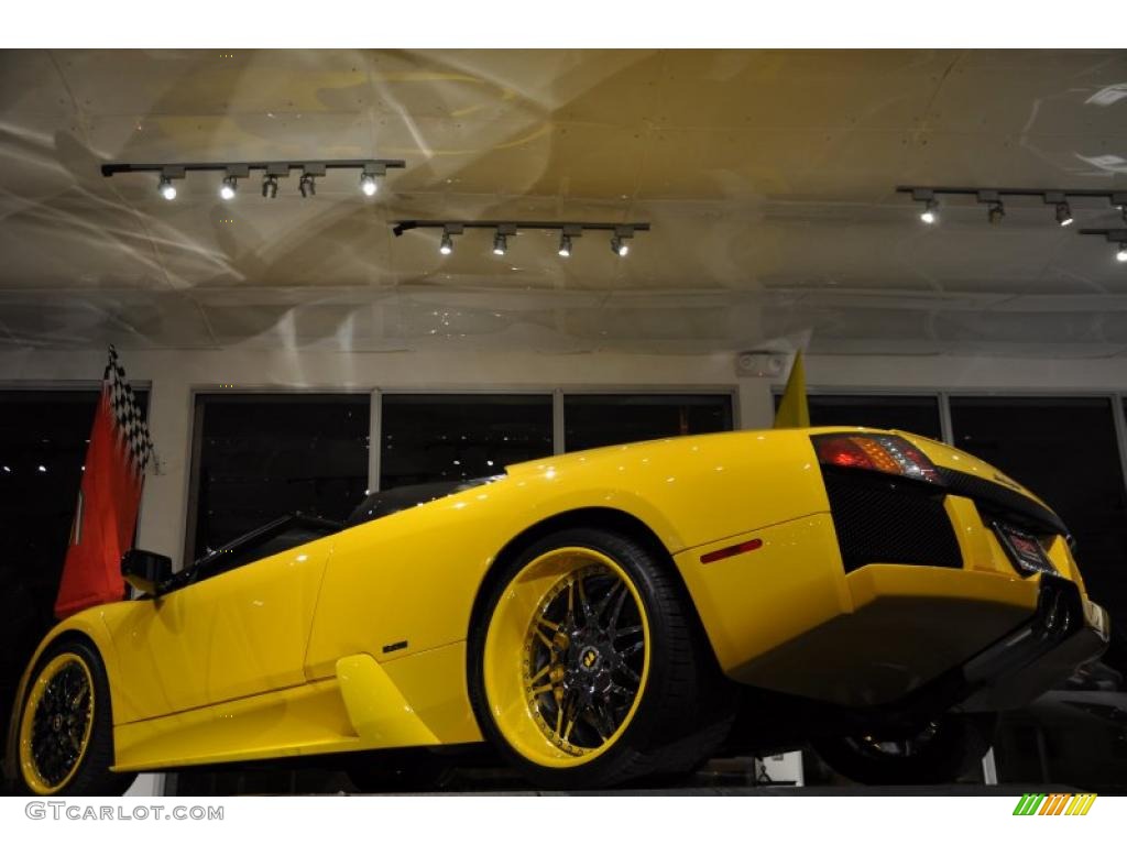 2006 Murcielago Roadster - Giallo Evros (Yellow) / Nero Perseus photo #15