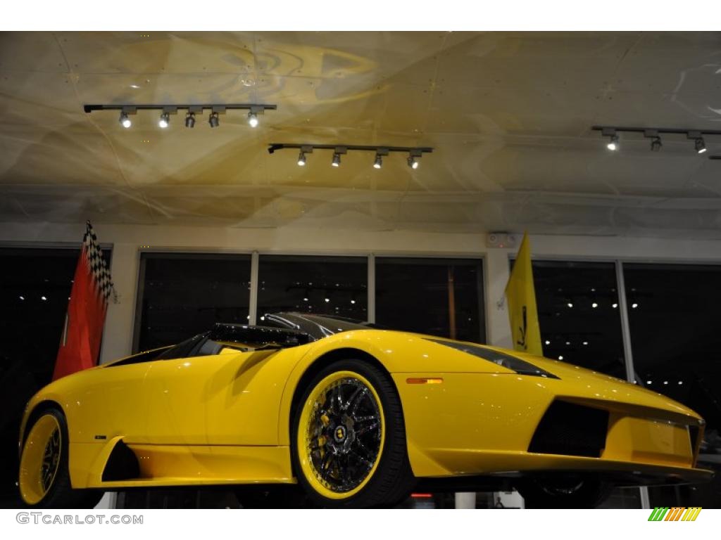 2006 Murcielago Roadster - Giallo Evros (Yellow) / Nero Perseus photo #19