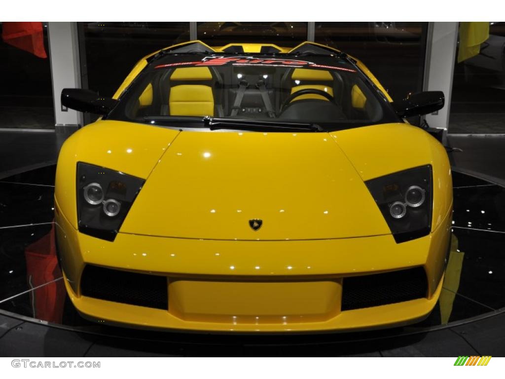2006 Murcielago Roadster - Giallo Evros (Yellow) / Nero Perseus photo #26