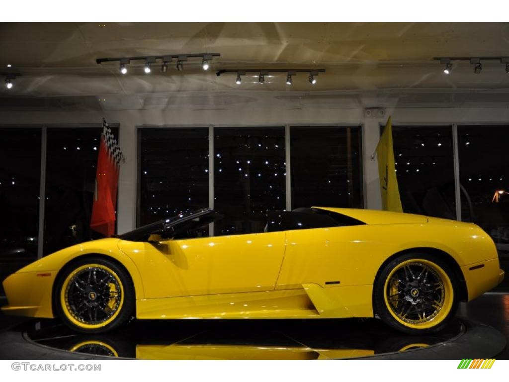 2006 Murcielago Roadster - Giallo Evros (Yellow) / Nero Perseus photo #29