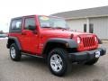 2009 Flame Red Jeep Wrangler X 4x4  photo #3