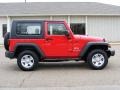 2009 Flame Red Jeep Wrangler X 4x4  photo #4