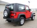 2009 Flame Red Jeep Wrangler X 4x4  photo #5