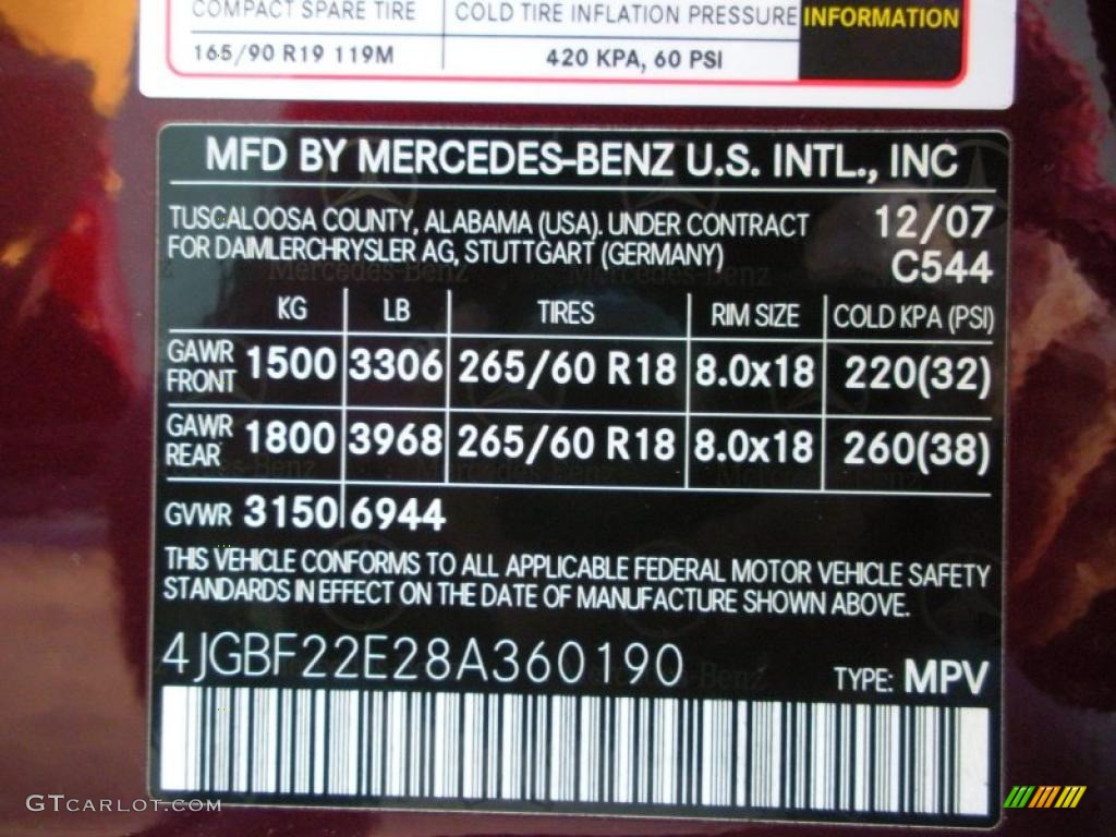 2008 GL 320 CDI 4Matic - Barolo Red Metallic / Macadamia photo #25